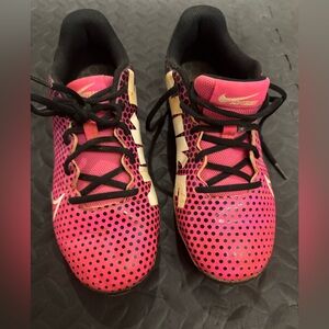 Nike Pink and Black girls softball cleats 6Y